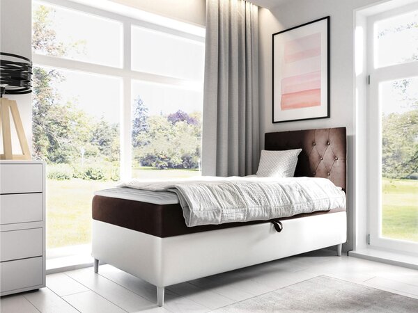 Mirjan24 Kontinentálna posteľ Junior Gerdise 1, Strana: ľavá, Rozmer postele: 80x200, Dostupné poťahy: ekokoža Soft 017 (biela) + Fresh 11 5903211192678