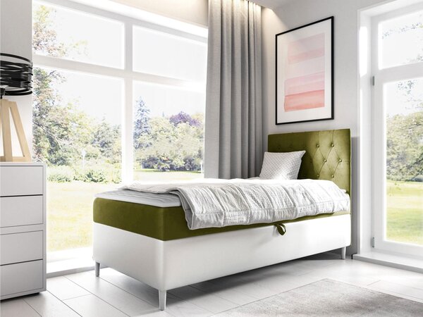 Mirjan24 Kontinentálna posteľ Junior Gerdise 1, Strana: ľavá, Rozmer postele: 80x200, Dostupné poťahy: ekokoža Soft 017 (biela) + Fresh 11 5903211192678