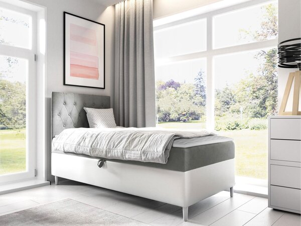 Mirjan24 Kontinentálna posteľ Junior Gerdise 1, Strana: ľavá, Rozmer postele: 80x200, Dostupné poťahy: ekokoža Soft 017 (biela) + Fresh 11 5903211192678