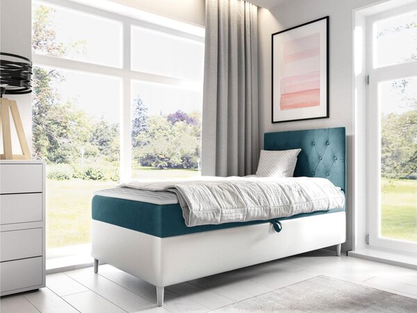 Mirjan24 Kontinentálna posteľ Junior Gerdise 1, Strana: ľavá, Rozmer postele: 80x200, Dostupné poťahy: ekokoža Soft 017 (biela) + Fresh 11 5903211192678