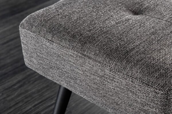 Moderná čalúnená lavica Soreli tmavosivý textil 100 cm