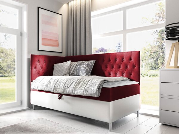 Mirjan24 Kontinentálna posteľ Junior Gerdise 3, Strana: ľavá, Rozmer postele: 80x200, Dostupné poťahy: ekokoža Soft 017 (biela) + Fresh 09 5903211193262