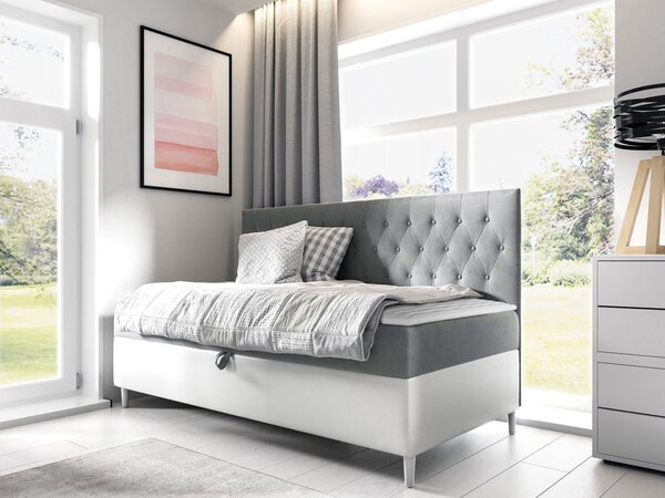 Mirjan24 Kontinentálna posteľ Junior Gerdise 2, Rozmer postele: 90x200, Dostupné poťahy: ekokoža Soft 017 (biela) + Fresh 09 5903211193064