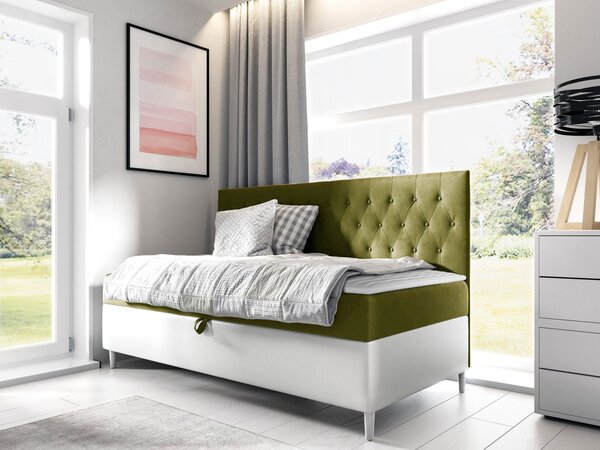 Mirjan24 Kontinentálna posteľ Junior Gerdise 2, Rozmer postele: 90x200, Dostupné poťahy: ekokoža Soft 017 (biela) + Fresh 09 5903211193064