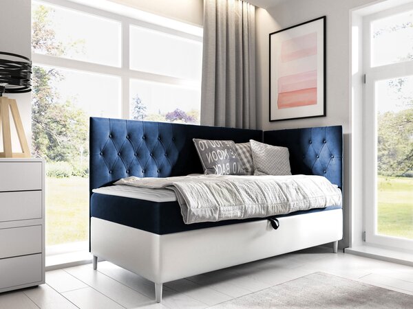 Mirjan24 Kontinentálna posteľ Junior Gerdise 3, Strana: ľavá, Rozmer postele: 80x200, Dostupné poťahy: ekokoža Soft 017 (biela) + Fresh 09 5903211193262