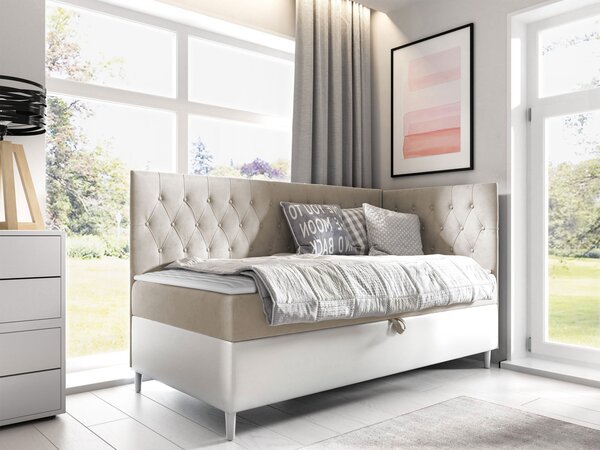 Mirjan24 Kontinentálna posteľ Junior Gerdise 3, Strana: ľavá, Rozmer postele: 80x200, Dostupné poťahy: ekokoža Soft 017 (biela) + Fresh 09 5903211193262