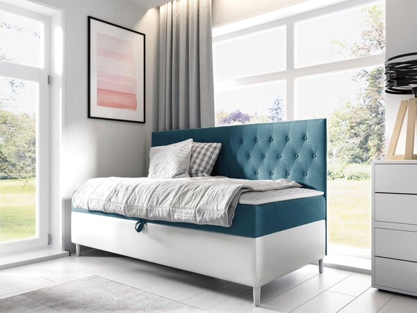 Mirjan24 Kontinentálna posteľ Junior Gerdise 2, Rozmer postele: 90x200, Dostupné poťahy: ekokoža Soft 017 (biela) + Fresh 09 5903211193064