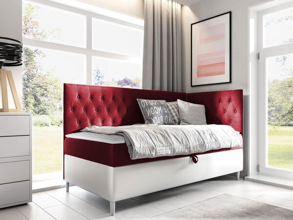 Mirjan24 Kontinentálna posteľ Junior Gerdise 3, Strana: ľavá, Rozmer postele: 80x200, Dostupné poťahy: ekokoža Soft 017 (biela) + Fresh 09 5903211193262