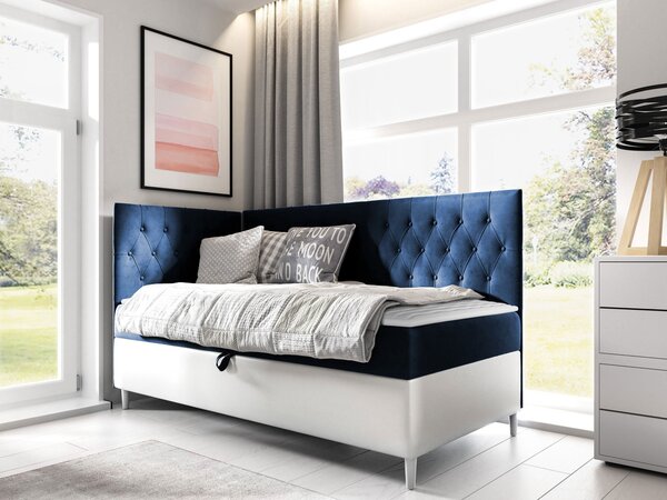 Mirjan24 Kontinentálna posteľ Junior Gerdise 3, Strana: ľavá, Rozmer postele: 80x200, Dostupné poťahy: ekokoža Soft 017 (biela) + Fresh 09 5903211193262