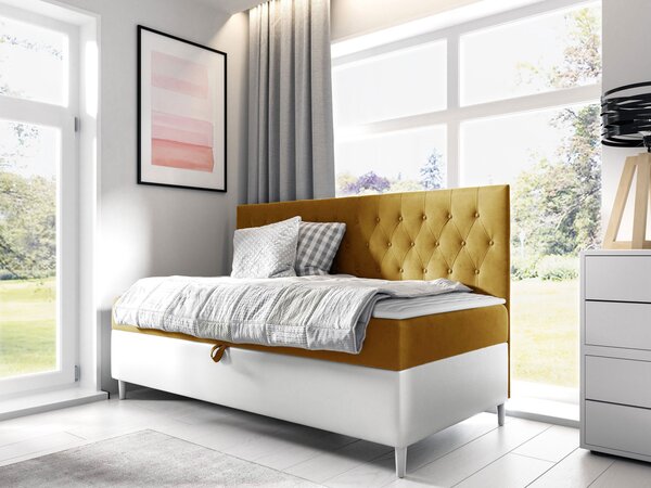 Mirjan24 Kontinentálna posteľ Junior Gerdise 2, Rozmer postele: 90x200, Dostupné poťahy: ekokoža Soft 017 (biela) + Fresh 09 5903211193064
