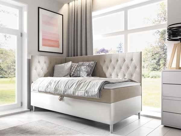 Mirjan24 Kontinentálna posteľ Junior Gerdise 3, Strana: ľavá, Rozmer postele: 80x200, Dostupné poťahy: ekokoža Soft 017 (biela) + Fresh 09 5903211193262