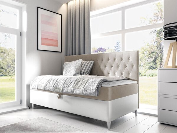Mirjan24 Kontinentálna posteľ Junior Gerdise 2, Rozmer postele: 90x200, Dostupné poťahy: ekokoža Soft 017 (biela) + Fresh 09 5903211193064