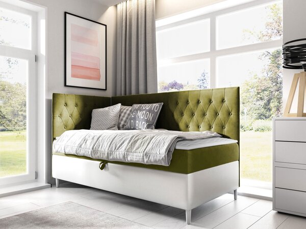 Mirjan24 Kontinentálna posteľ Junior Gerdise 3, Strana: ľavá, Rozmer postele: 80x200, Dostupné poťahy: ekokoža Soft 017 (biela) + Fresh 09 5903211193262