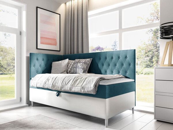 Mirjan24 Kontinentálna posteľ Junior Gerdise 3, Strana: ľavá, Rozmer postele: 80x200, Dostupné poťahy: ekokoža Soft 017 (biela) + Fresh 09 5903211193262