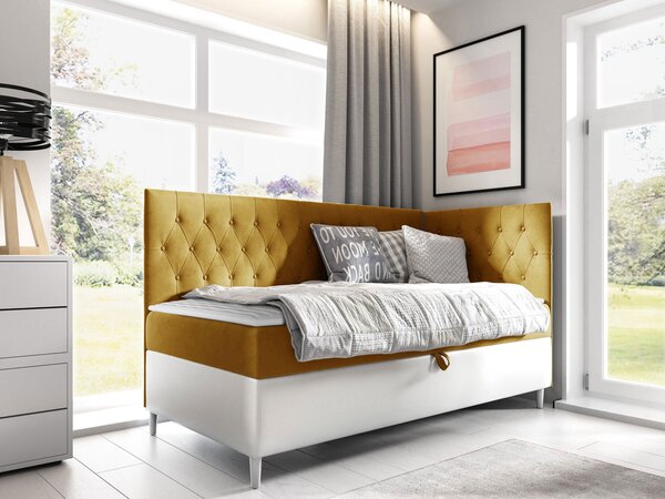Mirjan24 Kontinentálna posteľ Junior Gerdise 3, Strana: ľavá, Rozmer postele: 80x200, Dostupné poťahy: ekokoža Soft 017 (biela) + Fresh 09 5903211193262