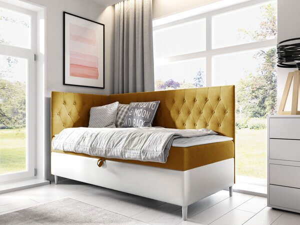 Mirjan24 Kontinentálna posteľ Junior Gerdise 3, Strana: ľavá, Rozmer postele: 80x200, Dostupné poťahy: ekokoža Soft 017 (biela) + Fresh 09 5903211193262
