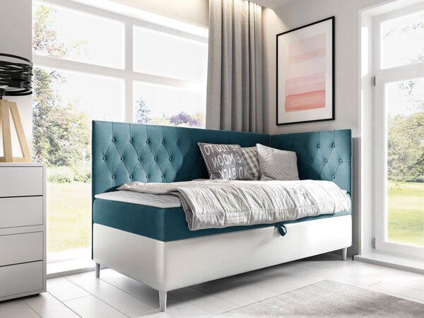 Mirjan24 Kontinentálna posteľ Junior Gerdise 3, Strana: ľavá, Rozmer postele: 80x200, Dostupné poťahy: ekokoža Soft 017 (biela) + Fresh 09 5903211193262