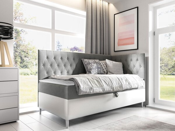 Mirjan24 Kontinentálna posteľ Junior Gerdise 3, Strana: ľavá, Rozmer postele: 80x200, Dostupné poťahy: ekokoža Soft 017 (biela) + Fresh 09 5903211193262