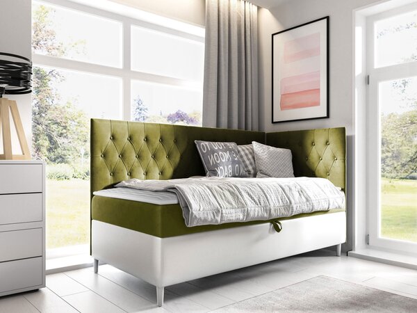 Mirjan24 Kontinentálna posteľ Junior Gerdise 3, Strana: ľavá, Rozmer postele: 80x200, Dostupné poťahy: ekokoža Soft 017 (biela) + Fresh 09 5903211193262