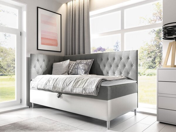 Mirjan24 Kontinentálna posteľ Junior Gerdise 3, Strana: ľavá, Rozmer postele: 80x200, Dostupné poťahy: ekokoža Soft 017 (biela) + Fresh 09 5903211193262