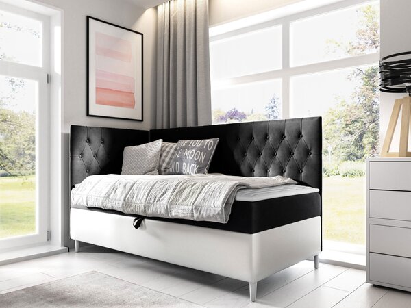 Mirjan24 Kontinentálna posteľ Junior Gerdise 3, Strana: ľavá, Rozmer postele: 80x200, Dostupné poťahy: ekokoža Soft 017 (biela) + Fresh 09 5903211193262