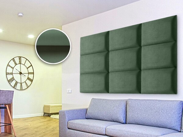 NovýNábytok.sk Čalúnený panel Soundless 40x30 cm (zelená). Akcia -11%. Vlastná spoľahlivá doprava až k Vám domov. 1068518