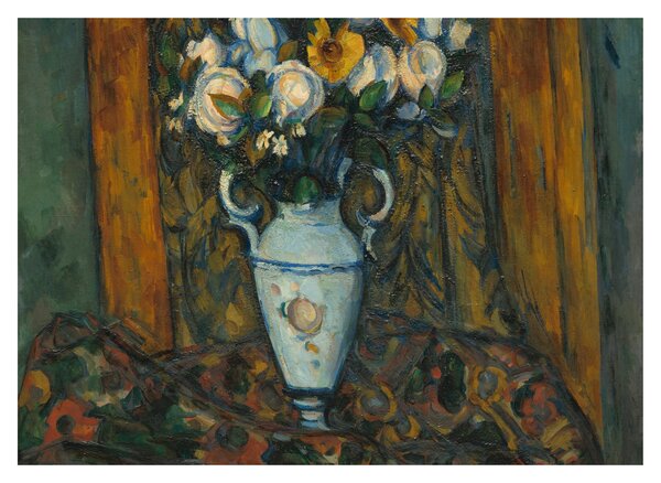 Sklenený obraz - Paul Cézanne, Vase of Flowers, reprodukcia (70x50 cm)