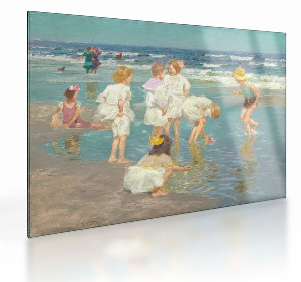 Sklenený obraz - Edward Henry Potthast, A Holiday, reprodukcia (70x50 cm)