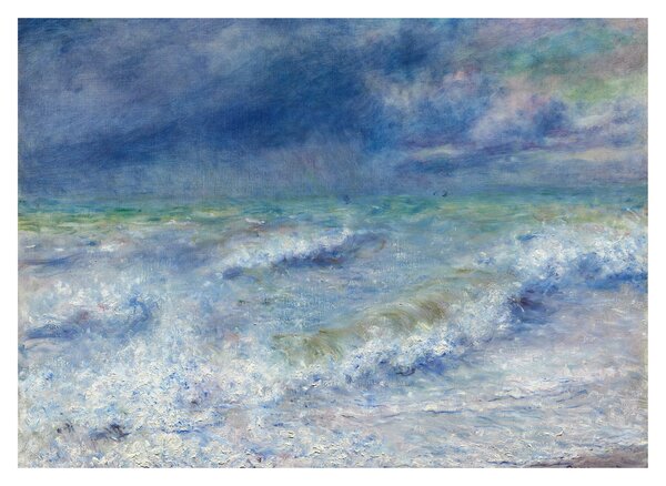 Sklenený obraz - Pierre-Auguste Renoir, Seascape, reprodukcia (70x50 cm)
