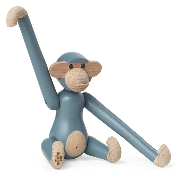 Drevená opička Monkey Mini Vintage Blue 9,5 cm