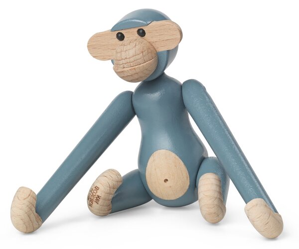 Drevená opička Monkey Mini Vintage Blue 9,5 cm