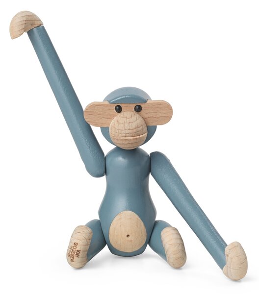 Drevená opička Monkey Mini Vintage Blue 9,5 cm