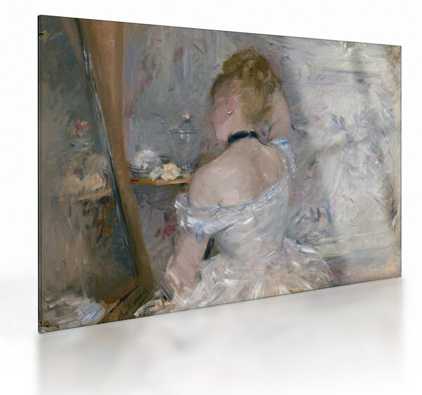 Sklenený obraz - Berthe Morisot, Woman at Her Toilette, reprodukcia (70x50 cm)