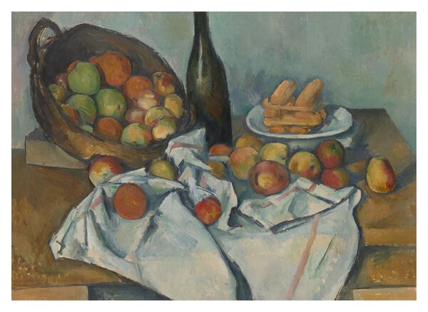 Sklenený obraz - Paul Cezanne, The Basket of Apples, reprodukcia (70x50 cm)