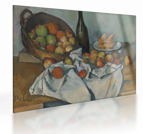 Sklenený obraz - Paul Cezanne, The Basket of Apples, reprodukcia (70x50 cm)