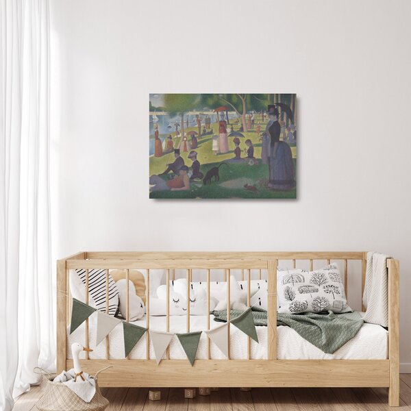 Sklenený obraz - Georges Seurat, A Sunday on La Grande Jatte, reprodukcia (70x50 cm)