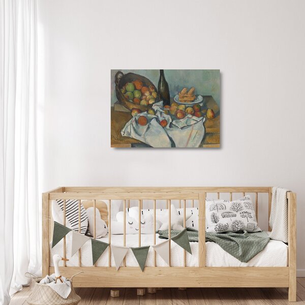 Sklenený obraz - Paul Cezanne, The Basket of Apples, reprodukcia (70x50 cm)