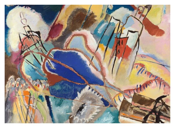 Sklenený obraz - Vasily Kandinsky, Improvisation No. 30 (Cannons), reprodukcia (70x50 cm)