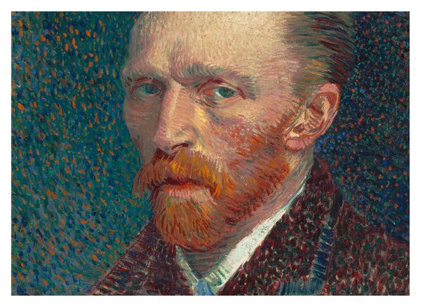 Sklenený obraz - Vincent van Gogh, Self-Portrait, reprodukcia (70x50 cm)