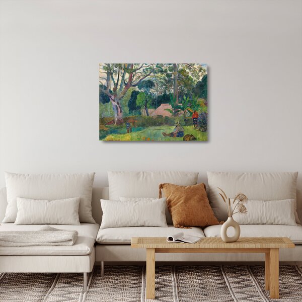 Sklenený obraz - Paul Gauguin, Te raau rahi (The Big Tree), reprodukcia (70x50 cm)