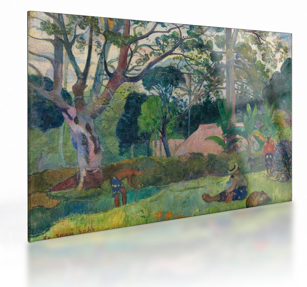 Sklenený obraz - Paul Gauguin, Te raau rahi (The Big Tree), reprodukcia (70x50 cm)