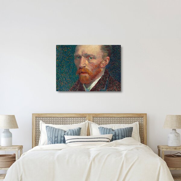 Sklenený obraz - Vincent van Gogh, Self-Portrait, reprodukcia (70x50 cm)