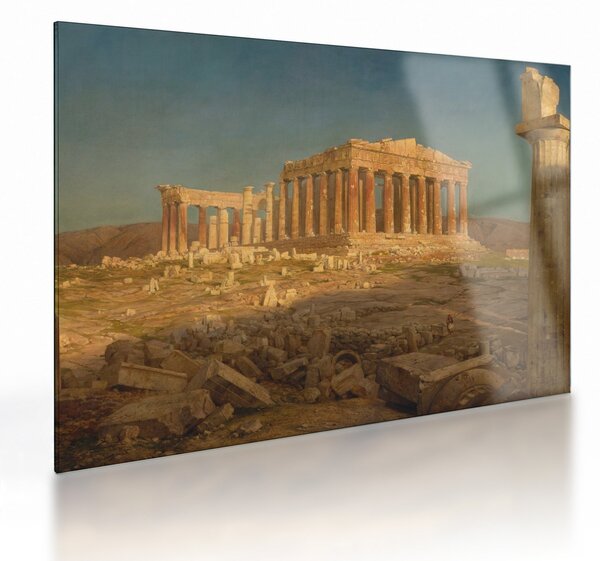 Sklenený obraz - Frederic Edwin Church, The Parthenon, reprodukcia (70x50 cm)