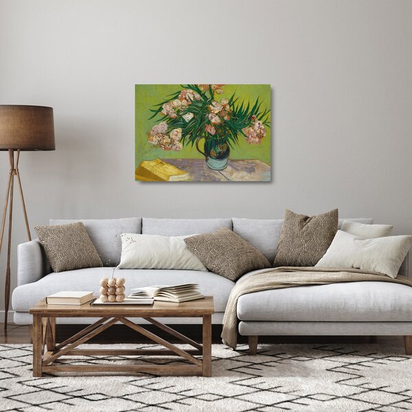 Sklenený obraz - Vincent van Gogh, Oleanders, reprodukcia (70x50 cm)