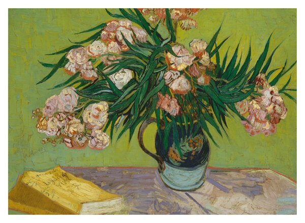 Sklenený obraz - Vincent van Gogh, Oleanders, reprodukcia (70x50 cm)