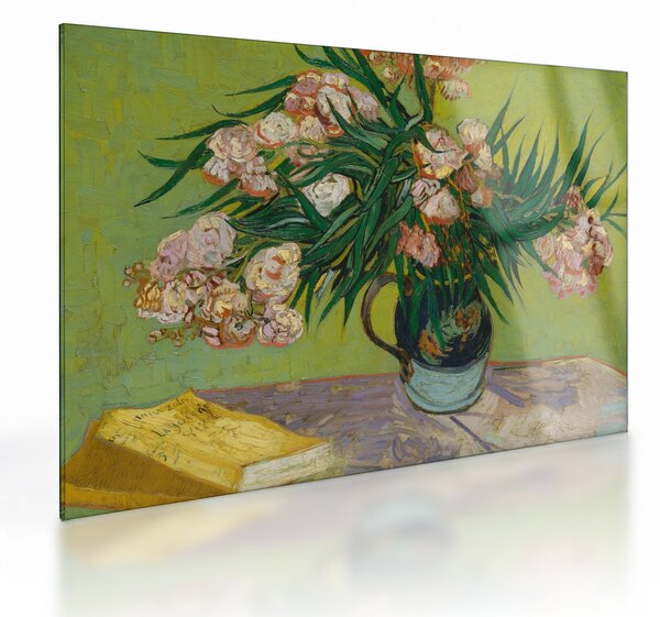 Sklenený obraz - Vincent van Gogh, Oleanders, reprodukcia (70x50 cm)