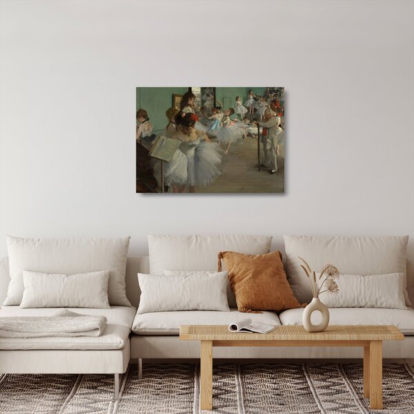 Sklenený obraz - Edgar Degas, The Dance Class, reprodukcia (70x50 cm)