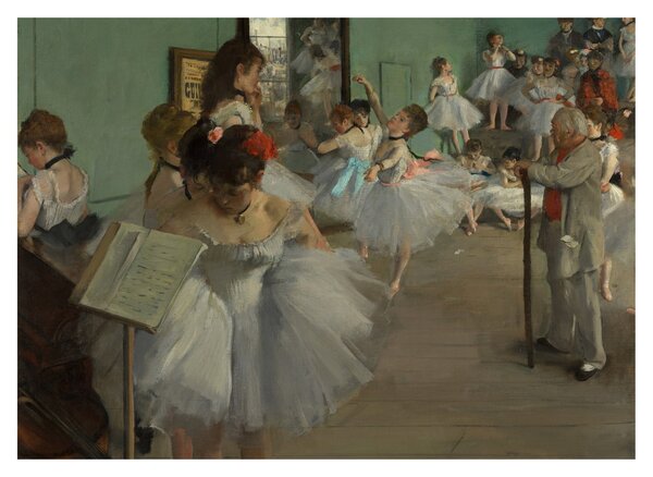 Sklenený obraz - Edgar Degas, The Dance Class, reprodukcia (70x50 cm)