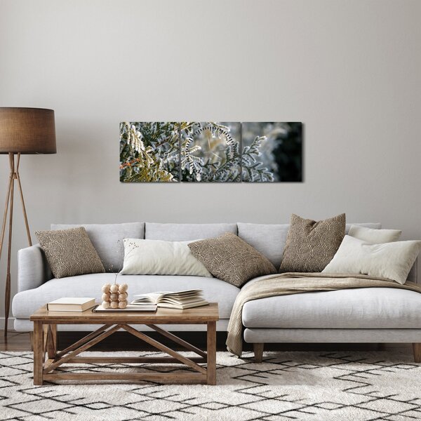 Obraz - Detail vetvy (s hodinami) (90x30 cm)