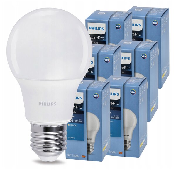 Sada 6 LED žiaroviek E27 8W 806lm 3000k A60 - tepla biela